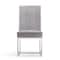 Manhattan Comfort Element Velvet Dining Chair in Grey, PK2 2-DC030-GY - alternate 3